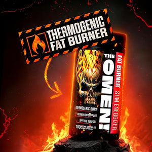 JNX SPORTS The Omen! Thermogenic Fat Burner ? Dietary Supplement for Men &amp Women with L Carnitine | Appetite Suppressant &amp Metabolism Booster | 100 Capsules