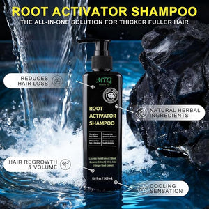 Root Activator Shampoo for Men &amp Women - Anti Hair Loss &amp Mens Hair Regrowth Shampoo with Natural Herbal Ingredients &amp Biotin - For Scalp Health &amp Cooling Sensation 10.1 Fl Oz /300ml