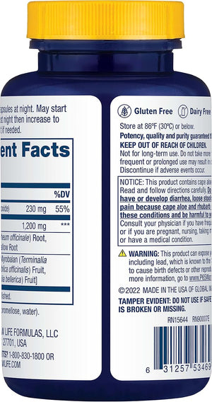 Renew Life Detox Cleanse More Reduces Bloating and Restores Regularity Overnight Constipation Relief Soy Dairy and gluten-free 100 Capsules