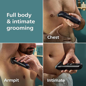 Philips Norelco Body Groomer 5000 Series, Intimate Hair Trimmer &amp; Shaver for Men with Dual 100% Showerproof Full Body Shave &amp; Trim Heads and Two Bi-Directional Body Hair Combs, BG5495/50