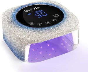 Lavinda UV Light for Gel Nails 54W UV LED Nail Lamp Cordless Rechargeable Nail UV Lamp Nail Light with 4 Timer and LCD Display Professional Nail Polish Curing Lamp Nail Dryer for Salon Use