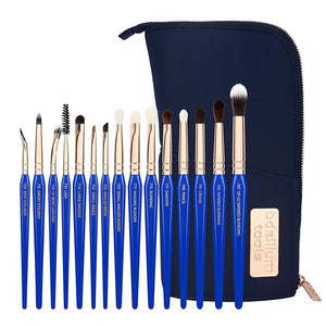 Bdellium Tools Professional Makeup Brush Golden Triangle - Eyes Only 15pc. Brush Set with Stand-Up Pouch