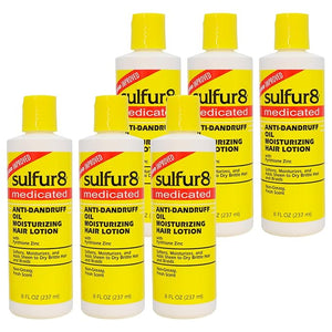 Sulfur 8 Medicated Anti-Dandruff Oil Moisturizing Hair Lotion 8 oz (Pack of 6) ? Scalp &amp Hair Conditioner