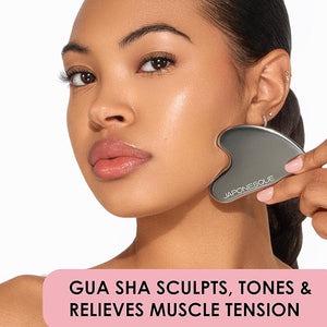 JAPONESQUE SKINTherapy Contouring Facial Tool V Roller for Lymphatic Drainage Facial Massage Relieves Tension and Improves Absorption of Skin Care Products