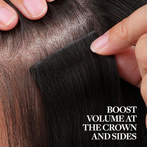 GOO GOO Invisi Edge Clip in Hair Extensions 20inch 60g 4Pcs Injected Seamless PU Clip in Hair Extensions Virgin Real Human Hair #1B Natural Black