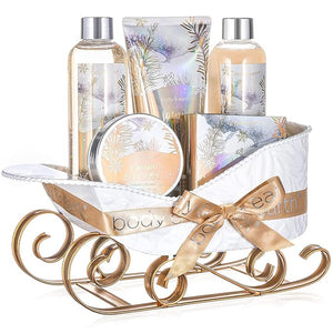 Gift Baskets for Women Body &amp Earth Gift Set with Jasmine &amp Honey Scent Includes Bubble Bath Hand Cream Holiday Gift Baskets Bath and Body Gift Sets for Women Happy New Year Gifts