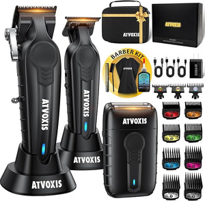 Hair Clippers for Men Professional Barber Clippers and Trimmers Set Cordless Hair Clippers Hair Cutting Kit Barber Kit Haircut Kit Maquina para Cortar Pelo De Hombre