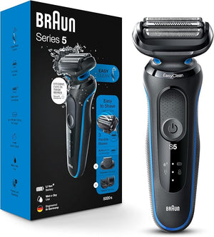 Braun Series 5 5020 Electric Razor for Men Foil Shaver with Beard Trimmer Rechargeable Wet &amp Dry with EasyClean Black 5 Piece Set