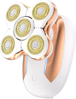 Electric Razors for Women Legs &amp Body 5D Magnetic Floating Head | Wet Dry Shaver 90 Min Cordless Runtime USB-C Quick Charge Smooth Finish Gold