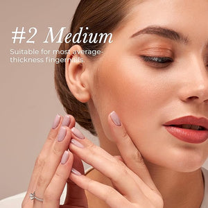 Diamancel Luxury Diamond Nail File ? #2 Medium Grit - For Most Average Thickness Fingernails (Regular Size)