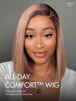 LUVME HAIR Bob Wig 100% Human Hair Wigs Glueless Lace Front 200% Density 14 Inches Ash Blonde Bob Pre Cut Plucked Hd Lace Short Wig Ready To Go Natural Color Straight Bleached Knots Side Part