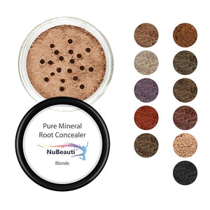 Root Touch Up Powder - 11 True-to-Nature Shades - Zero Fragrance Talc or Parabens - Hairline Concealer by NuBeauti (Without Brush Blonde)