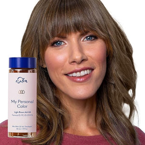 eSalon Permanent Hair Color &amp; Hair Dye Complete Kit - Personal Colorist Kit for Up To 100% Gray Coverage for All Hair Types - Professional-Grade Ammonia-Free Hair Dye (Light Brown Ash 6A)