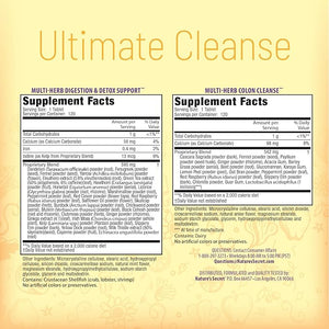 Nature's Secret Ultimate Cleanse 2-Part Total Body Detoxification &amp Elimination Supports Digestion Wellness Colon Health &amp Regularity - Multi-Herb Digestion &amp Multi-Fiber Cleanse - 240 T