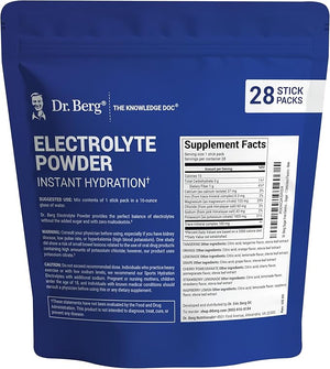 Dr. Berg Sugar Free Electrolyte Powder Packets (Variety Pack) - Daily Electrolyte Drink Mix - 28 Total Hydration Pouches Sugar Free - Keto Electrolytes Powder Packets No Sugar - 7 Delicious Flavors
