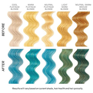 Overtone Semi Permanent Hair Color Conditioner Vibrant Teal 8 oz Nourishing Damage-Free Color Depositing Mask for All Hair Types with Shea Butter &amp Coconut Oil Vegan &amp Cruelty-Free