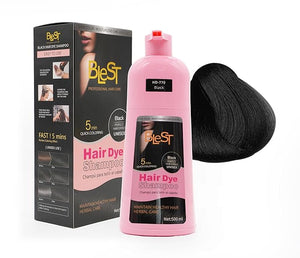 Hair Dye Shampoo Black ? 2-in-1 Shampoo Color Hair Dye for Quick Gray Coverage ? Semi Permanent Hair Color for Men and Women ? 500ml