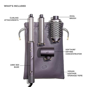 T3 Aire 360 Multi-Styler &amp Blowout System with Luxe Carrying Case Rapid Drying Hair Dryer Ceramic Curling Attachments Oval Brush &amp Drying Concentrator | Blowouts &amp Long-Lasting Curls
