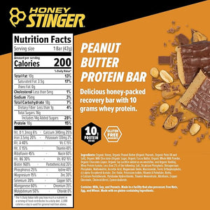 Honey Stinger Protein Bar Peanut Butta Protein Packed Food for Exercise Endurance and Performance Sports Nutrition Snack for Home &amp Gym Post Workout Box of 15