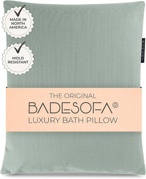 BADESOFA¢ç Luxury Bath Pillow S - Ultra Comfortable &amp; Quick-Drying Bath Back Pillow - Washable Full Body Bath Pillow for Bathtub - Therapeutic Head and Neck Support - Luxury Spa Cushion in Green