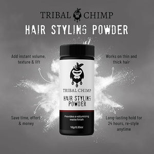 Tribal Chimp Hair Styling Powder All-day Invisible Hold Hair Volumizer and Texture Powder for Men and Women Styling Powder with Matte Finish - 6-Piece Set 10g
