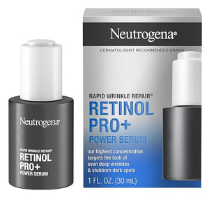 Neutrogena Rapid Wrinkle Repair Retinol Pro+ Power Facial Serum Gentle Anti-Aging Face Serum with Pure Retinol &amp Nourishing Emollients Non-Comedogenic Paraben-Free 1 fl. oz