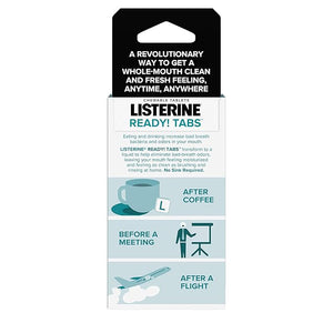 Listerine Ready! Tabs Chewable Tablets with Clean Mint Flavor 24 Count