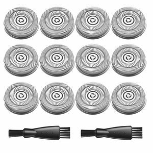 Sweetlf Replacement Blades for SweetLF Electric Razor for Men 12 Pack SweetLF Shaver Blades SWS7105 Replacement Blades for SweetLF Shaver SWS7105 SWS7105BK 2 Cleaning Brush