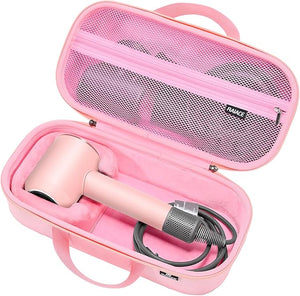 RAIACE Hard Storage Case Compatible with dyson Hair Dryer Travel Carrying Bag. (for sale is case only). - Rose Red