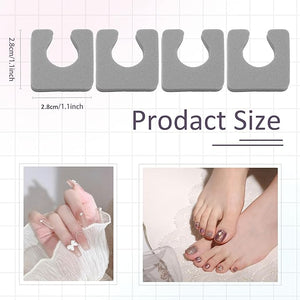600 Pcs Toe Separators for Women Pedicure Soft Foam Finger Divider Spacer Set Nail Polish Art Painting Pedicure Supplies Suitable for Spa Salon Beauty Foot Therapy Gray