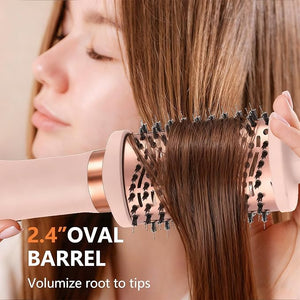 Hight Speed One-Step Volumizer Hair Dryer 4-in-1 Hair Dryer Brush Blow Dryer &amp Styler Volumizer ? Hot Air Straightener Brush for Frizz Control Salon Blowout Fast Drying with Ionic Technology