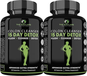 THE ENCLARE NUTRITION 15 Day Detox Cleanse for Weight Loss. Advanced Gut Support for Women &amp Men. Colon Cleanse Laxatives for Constipation &amp Bloating Relief. Gut Cleanse Probiotic Diet Pills 6