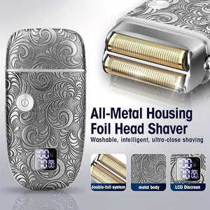 Professional Hair Trimmer for Men Hair Clippers Shaver Set Barber Clippers T-Blade Beard Trimmer for Haircutting Grooming Kit (Gray)