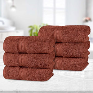 Superior Atlas Cotton Heavyweight Hand Towels Towel Set Luxury Bathroom Accessories Kitchen Basics Spa Salon Hotel Resort Thick Ultra-Plush Highly-Absorbent Hand Towel Chocolate
