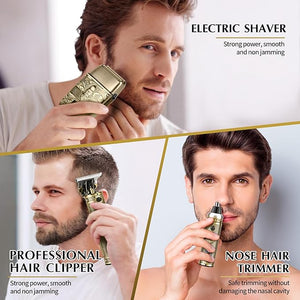 Electric Shaver Razor£¬T-Blade Beard Trimmer Nose Hair Trimmer Shaver Set,Cordless RechargeableBarber Clippers,Professional Hair Clippers Kit with LCD for Men