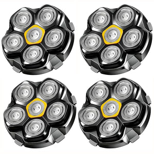 6 Blade Magnetic Replacement Shaving Heads Compatible with 6D Blade Head Compatible with Head Shavers for Bald Men4 Pack Travel Size