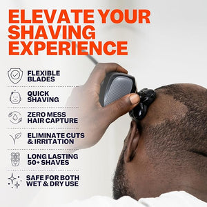 Freebird FlexSeries Official Blade 3 Pack Refills - No Irritation, Razor Bumps or Ingrown Hairs, Ultra-Sharp, Durable, ScalpSafe Design, QuickSnap Install, for 50 Shaves, Compatible with FlexSeries