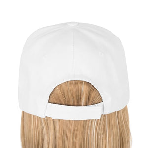 TESS Hat Wigs for Women Baseball Cap with Hair Attached Short Straight Synthetic Hair 6