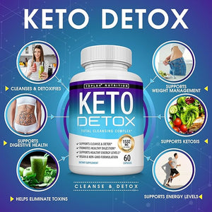 Toplux Keto Detox Pills Advanced Cleansing Extract ? 1532 Mg Natural Acai Colon Cleanser Formula Flush Toxins &amp Excess Waste for Men Women 60 Capsules Supplement