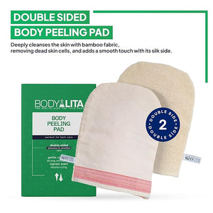 Body Peeling Pad Double Sided Exfoliating Mitt for Shower and Bath Exfoliating Glove for Massage and Dead Skin Remover for Body (Pack of 3)