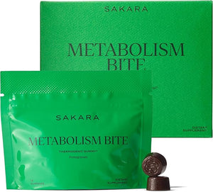 SAKARA Metabolism Gummy Bites - Burn More Crave Less - Pomegranate Flavor with Saffron Extract &amp; African Spice Fruit - Supports Energy Metabolism and Digestive Health - 4 Packs of 14 Gummies