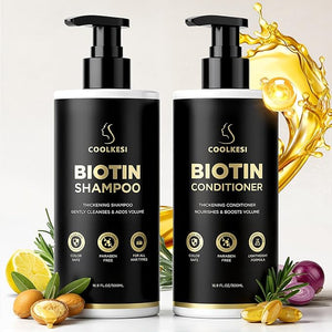 Tripeptide-Infused Hair Growth Biotin Shampoo and Conditioner Set Onion Anti-Loss Volumizing Moisturizing Treatment for Soft Shine Hair Dandruff Routine Rosemary Shampoo for Men and Women 2x16.9oz