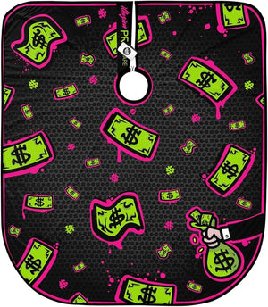 Illuzien Big Money PRO Barber Cape Hair Cut Cape Water-Resistant Barber Accessories Professional Cape