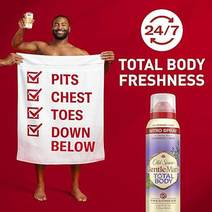 Old Spice Whole Body Deodorant for Men Total Body Deodorant Lavender + Mint Aluminum Free Deodorant Spray for 24/7 Freshness Whole Body Deo 3.5 oz (Pack Of 3)