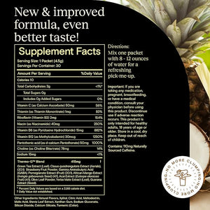 Yoli¢ç Passion Energy Drink Powder Mix - Natural Energy Drink Mix for Endurance and Stamina 30 Packets - Pina Colada Flavor