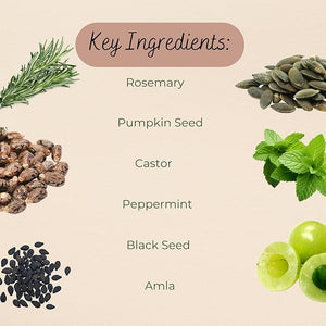 Lia Organics Hair Growth Oil - Organic Vegan cruelty free - Rosemary oil castor oil pumpkin seed oil amla oil etc. For thick healthy hair 1.70 Fl Oz (Pack of 1)