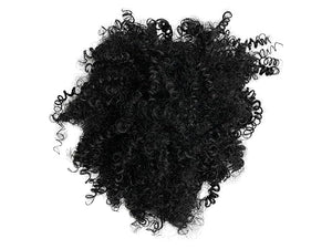 Generic Afro Banana Clip | Short Kinky Curly Afro Ponytail Synthetic Hair Puffs - Natural ponytails for black women - Ponytail, African American Hair Piece Wig (Black-1B)