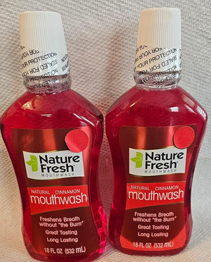 Nature Fresh Natural Cinnamon Mouthwash 18 Fl Oz No Burn Formula 2-Pack