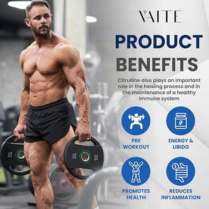 L Citrulline Gummies for Men - Powerful Vasodilator with Calcium 1600mg per Serving Extra Strength Boosts Nitroxyl and Nitric Oxide Production Supports Energy and Endurance 60 Chewable Gummy