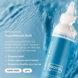 Hypochlorous Acid Calming Serum - 0.02% HOCl 4 oz - Gentle Acne &amp Sensitive Skin Treatment Reduces Redness Soothes Irritated Skin &amp Minor Wounds
